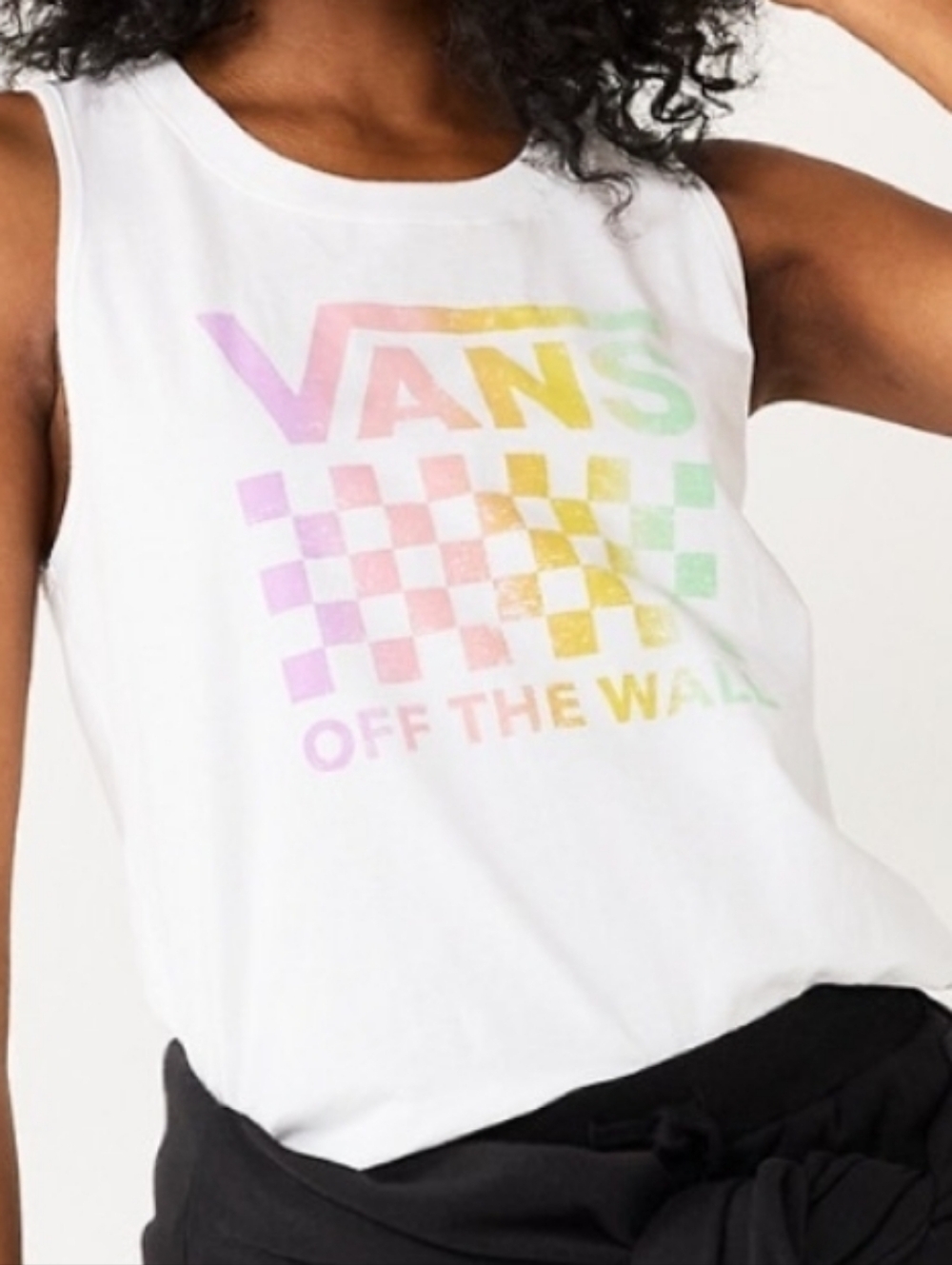 Vans Juniors Lock Logo Box Tank – Rainbow Gradient – Size XL - Picture 2 of 8